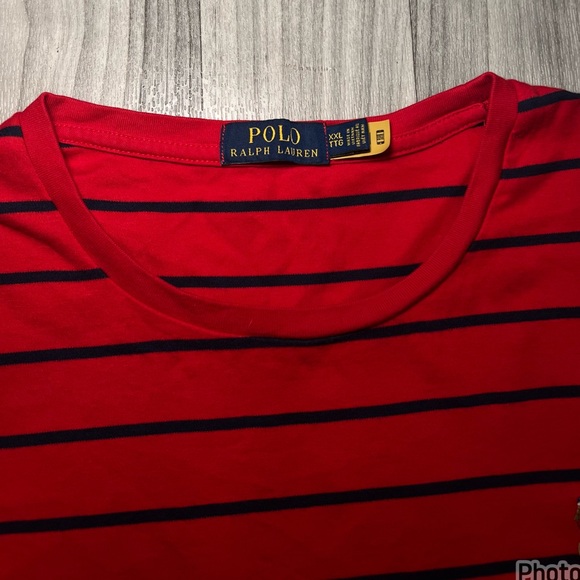 SIZE XXL MENS POLO RALPH LAUREN STRIPED CREWNECK TSHIRT - Picture 3 of 6